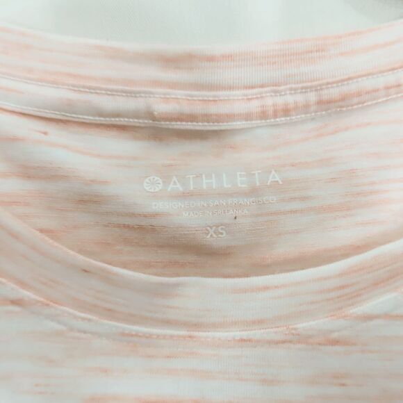 Athleta X-Small Vital Textured Tank 2.0 Island Coral Bright White - Picture 2 of 5